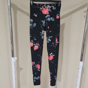 Victoria's Secret Black Floral Leggings
